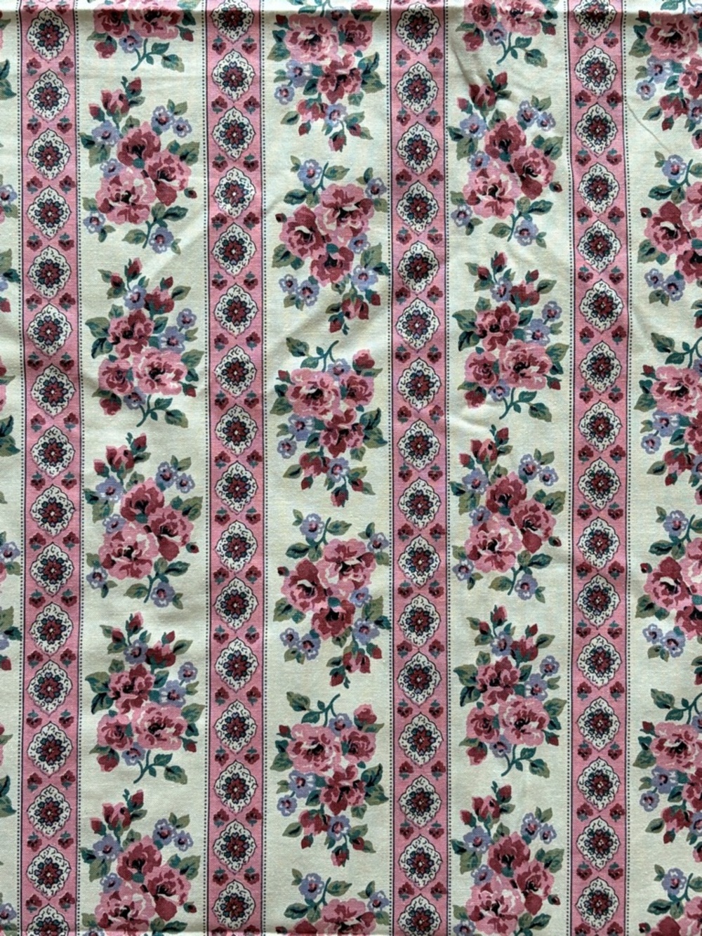 Vintage Cranston Print WorksFloral Cottagecore Pink Grannycore Fabric 43x118”